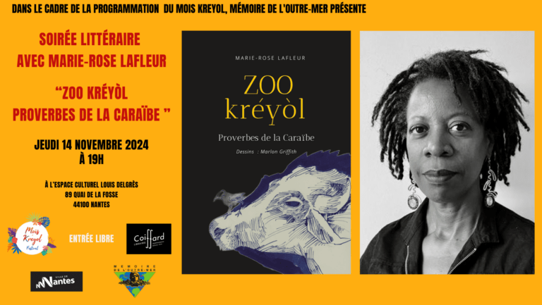 Soirée littéraire « Zoo Kréyol, proverbes de la Caraïbe » avec Marie-Rose Lafleur